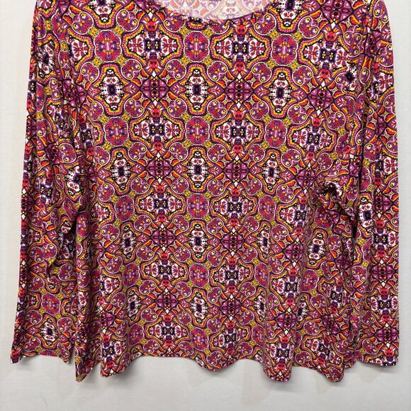 Lands' End Women Long Sleeve Rash-Guard Swim Shirt Top 2X Floral Nylon C025 -15 - Picture 11 of 16